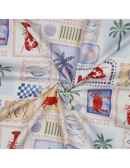 Toile de coton canvas - Patchwork estival