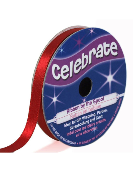 Rotes Satinband Celebrate - 6 mm x 6 Meter