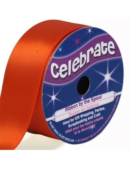 Satinband Celebrate orange - 25 mm x 4 Meter