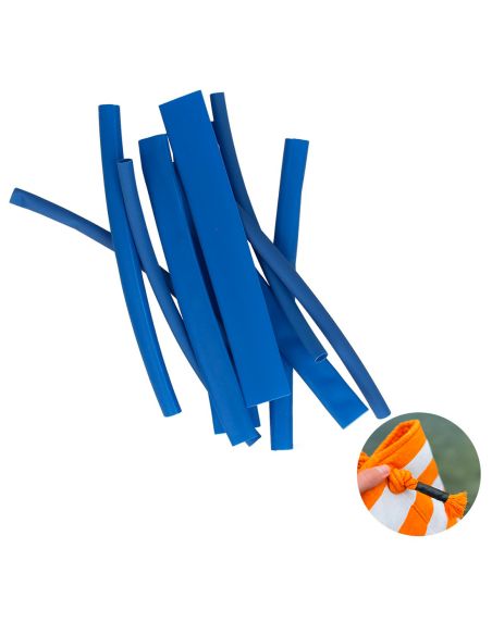 Lot de 10 gaines thermorétractable pour extrémité de cordon - Bleu
