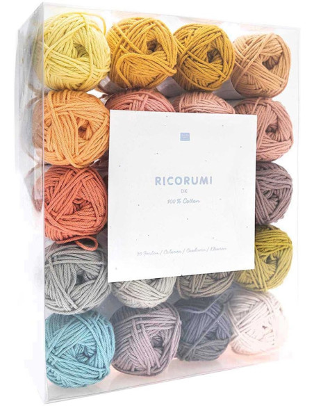 Box mit 20 Ricorumi Baumwollknäueln - Limited Edition