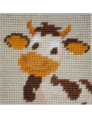 Kit canevas enfant - Vache