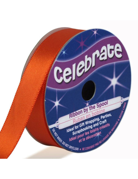 Satinband Celebrate orange - 13 mm x 6 Meter