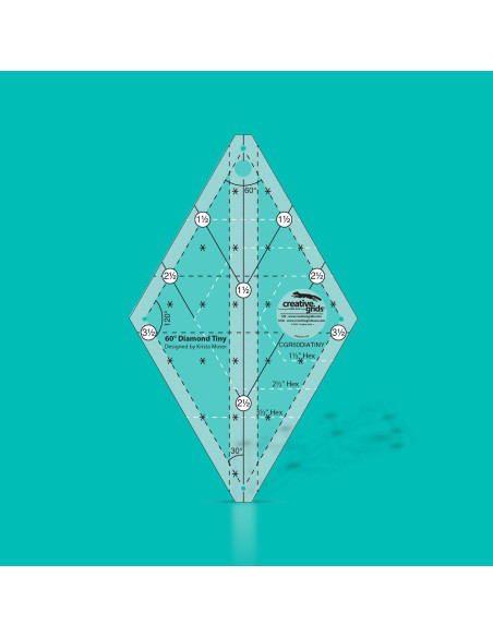 Règle Non-Slip 60° Diamond Tiny Creative Grids