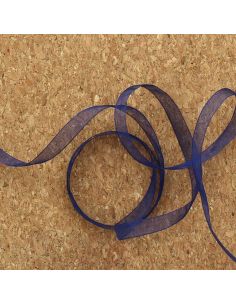 Ruban organza - Bleu marine