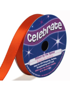 Satinband Celebrate orange - 9 mm x 6 Meter