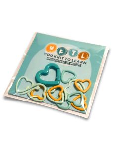 Lot de 12 marqueurs cœurs avec mousqueton YKTL