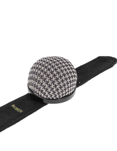 Verstellbares Bohin-Armband für Nadeln - Hahnentritt-Muster