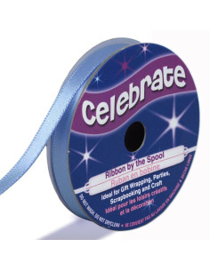 Satinband Celebrate blau - 6 mm x 6 Meter