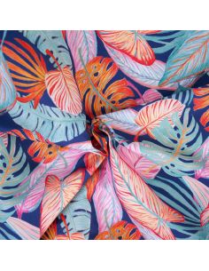 Tissu short de bain - Feuilles tropicales