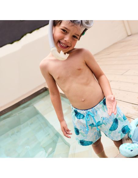 Tissu short de bain - Tortue