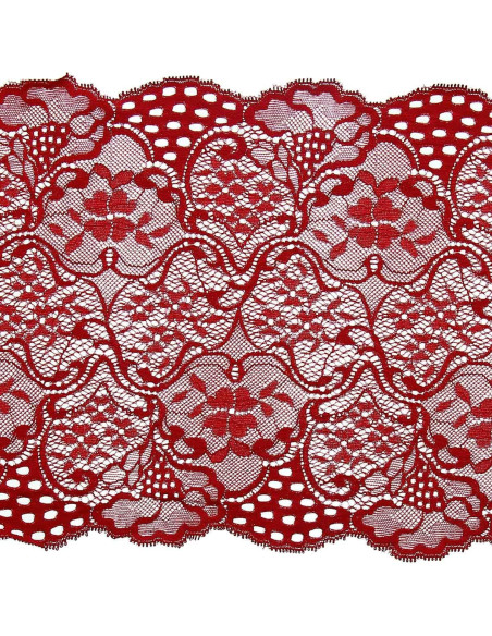 Elastische Spitze große Breite - Rot