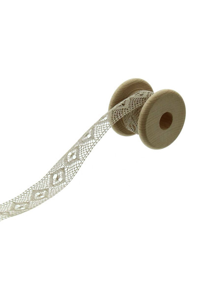Zwischenborte aus Baumwollspitze - Hellbeige