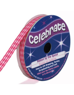 Vichy-Band Celebrate fuchsia - 6 mm x 5 Meter