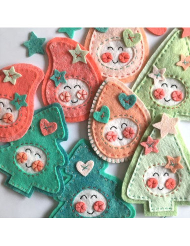 Kawaii-Weihnachtsfilzset