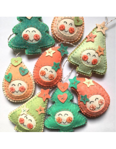 Kawaii-Weihnachtsfilzset
