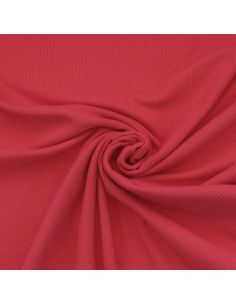 Gerippter Baumwolljersey - Rot