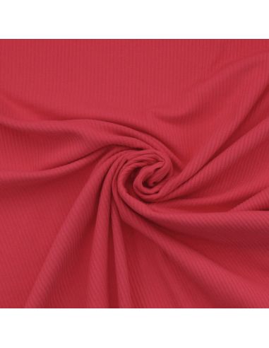 Gerippter Baumwolljersey - Rot