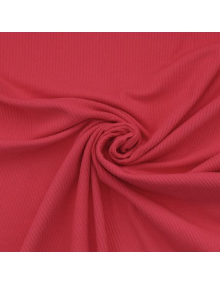 Gerippter Baumwolljersey - Rot