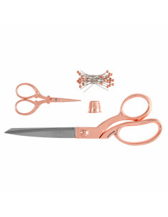 Näh- und Stickscheren-Set, Fingerhut und Stecknadeln - Roségold 2