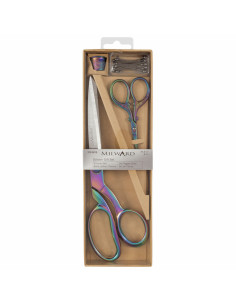 Näh- und Stickscheren-Set, Fingerhut und Nadeln - Regenbogen