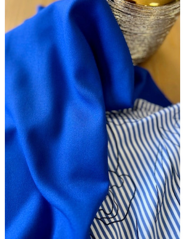 Tissu crêpe de viscose Bleu klein - My Dress Made