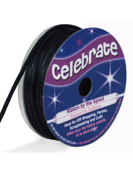 Lurex-Schnur Celebrate schwarz - 1,6 mm x 8 Meter