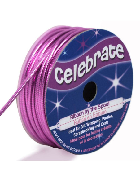 Lurex-Schnur Celebrate rosa - 1,6 mm x 8 Meter