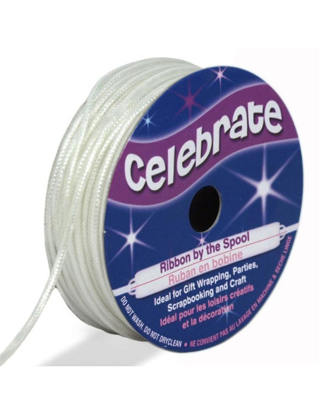 Lurex-Schnur Celebrate weiß - 1,6 mm x 8 Meter
