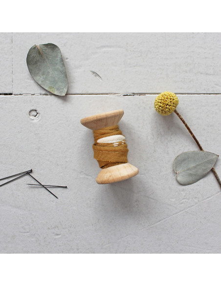 Viskose-Paspel Moonstone Ocker pro Meter - Atelier Brunette
