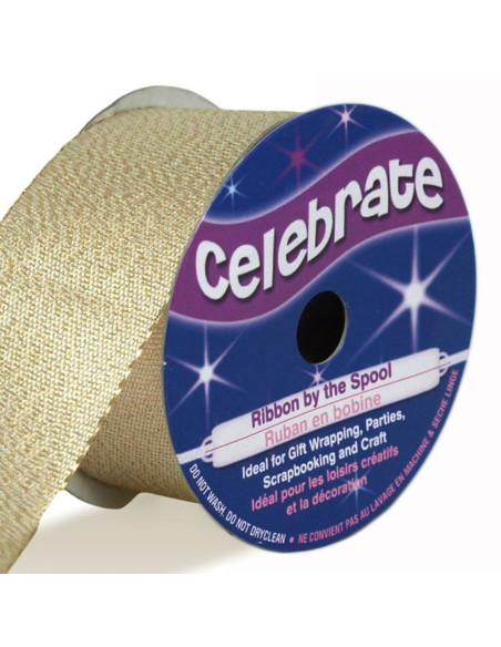 Metallisiertes Band Celebrate in Gold - 26 mm x 4 Meter