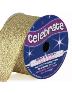 Metallisiertes Band Celebrate Gold - 26 mm x 4 Meter