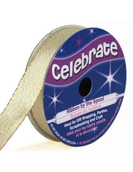 Metallisiertes Band Celebrate or clair - 13 mm x 5 Meter