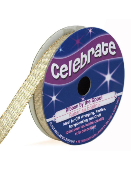 Metallisiertes Band Celebrate in Gold - 7 mm x 6 Meter