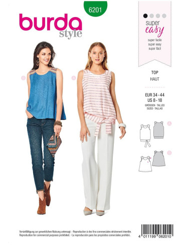 Top-Schnittmuster - Burda 6201