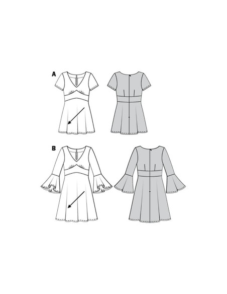Kleid Schnittmuster - Burda 6205