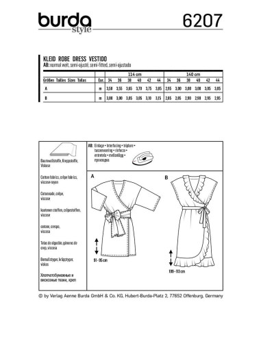 Kleidmuster - Burda 6207