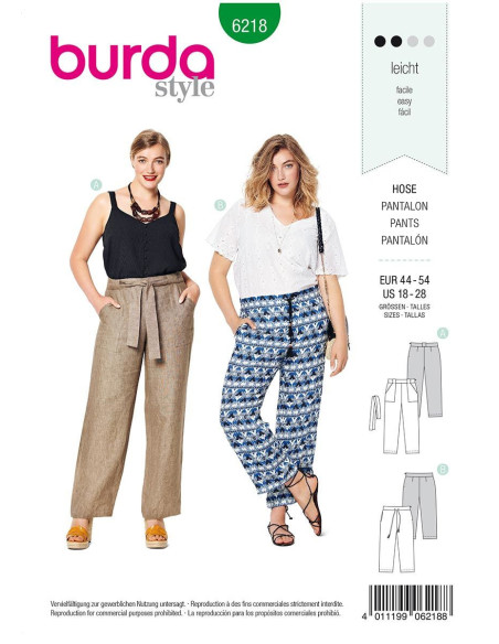 Hosenmuster - Burda 6218