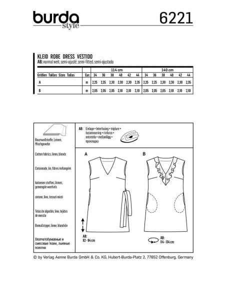 Kleidmuster - Burda 6221