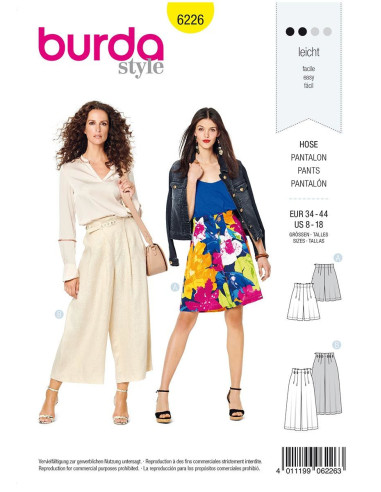 Bermuda-Schnittmuster - Burda 6226