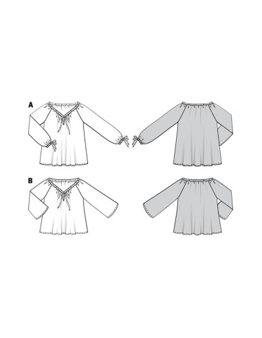 Blusenschnittmuster - Burda 6227