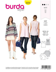 Blusenschnittmuster - Burda 6234
