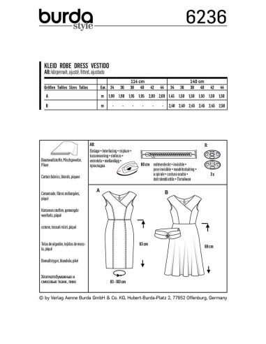 Kleidmuster - Burda 6236