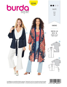 Kimono-Schnittmuster - Burda 6244
