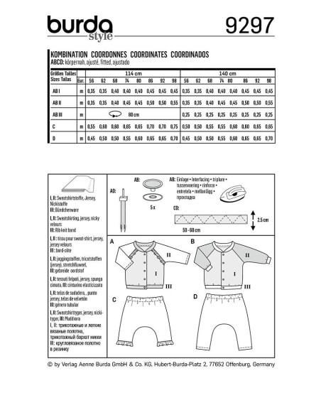 Jackenschnittmuster - Burda 9297