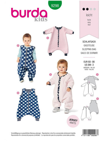 Schlafsack-Schnittmuster - Burda 9298