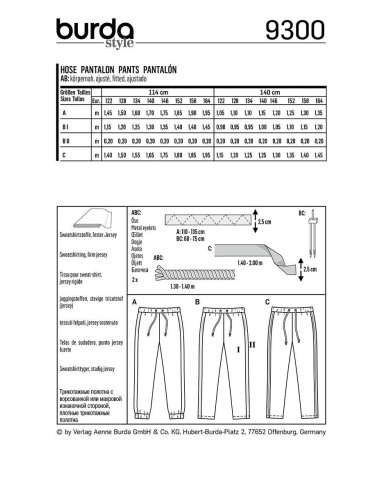 Hosenmuster - Burda 9300