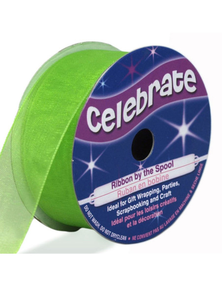 Organza-Band Celebrate Anisgrün - 20 mm x 5 m
