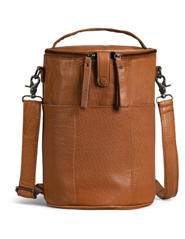 Ledertasche für Strickzubehör Muud Saturn XL - Whisky
