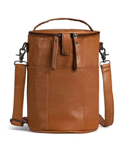 Ledertasche für Strickzubehör Muud Saturn XL - Whisky